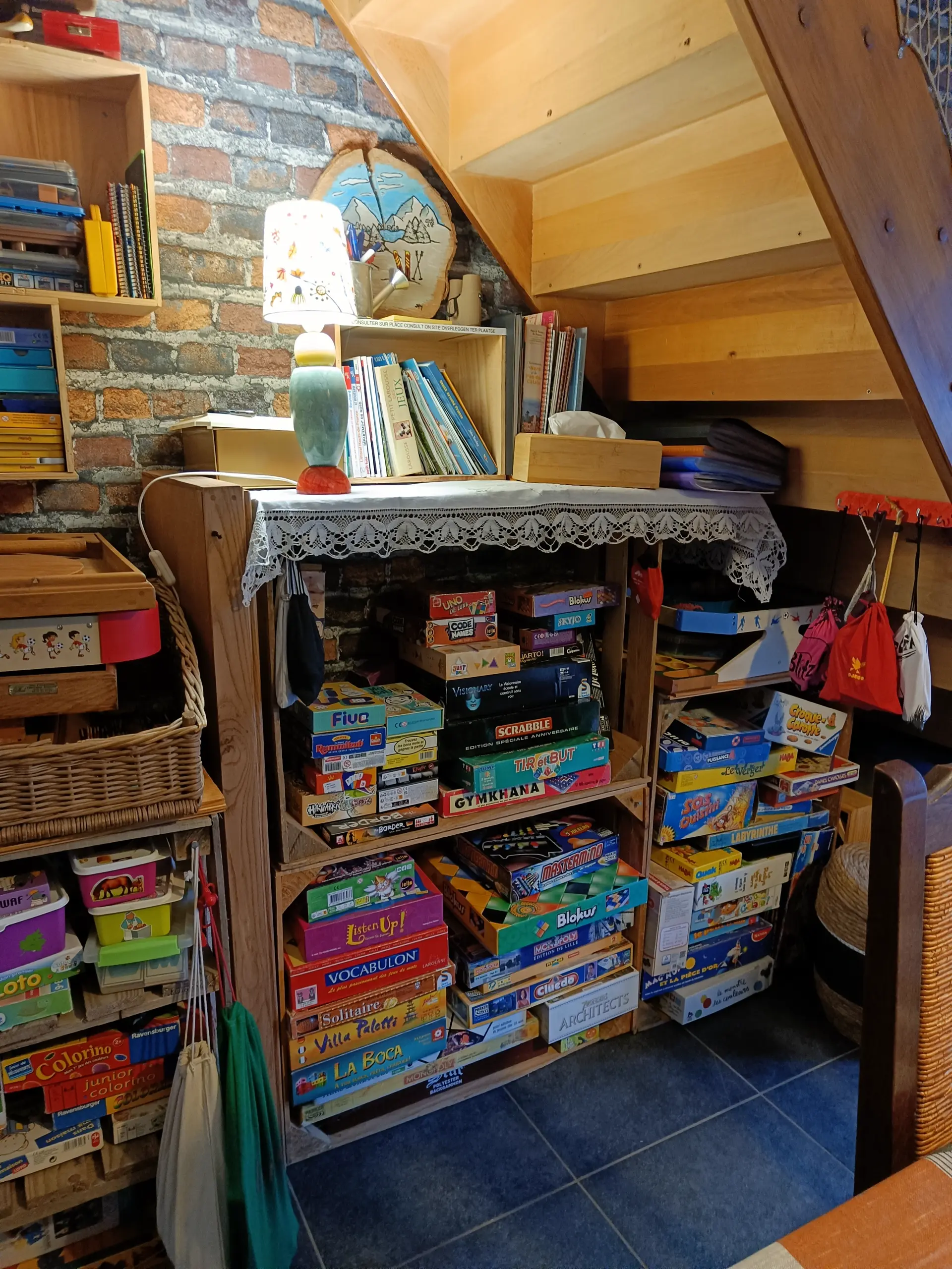 Jeux à disposition dans la tisanerie